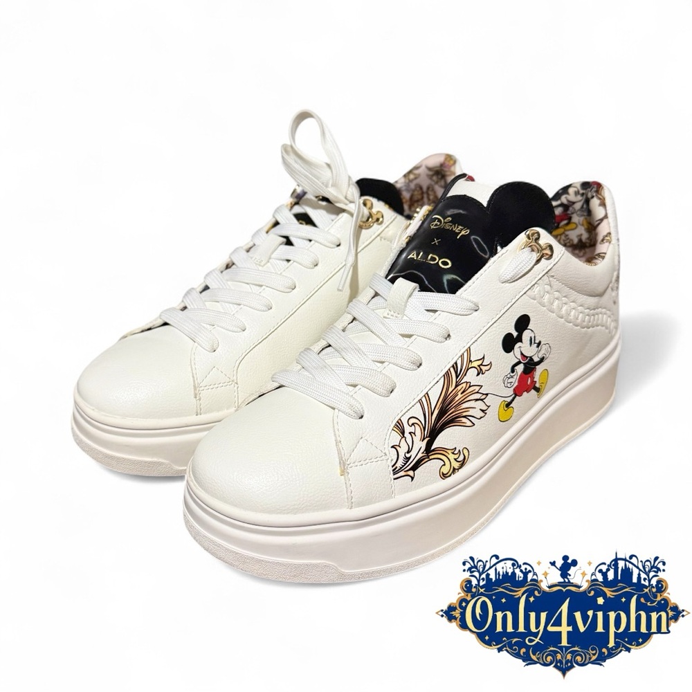 * NWOB Disney × ALDO Mickey D100 Lo-Top Sneakers |  Wms Size 10 | Hard to Find*
